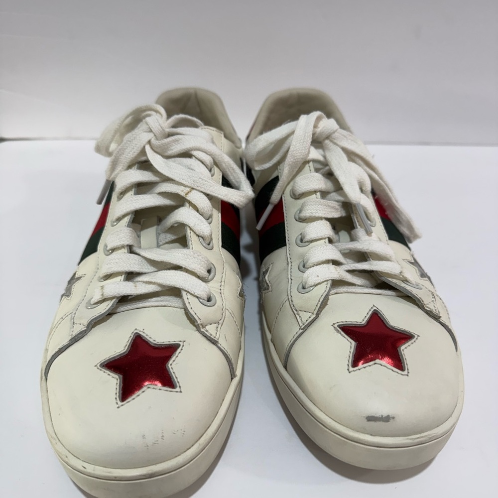 Gucci White Sneakers with Star Accents for men’s size 43 EU - Picture 3 of 15